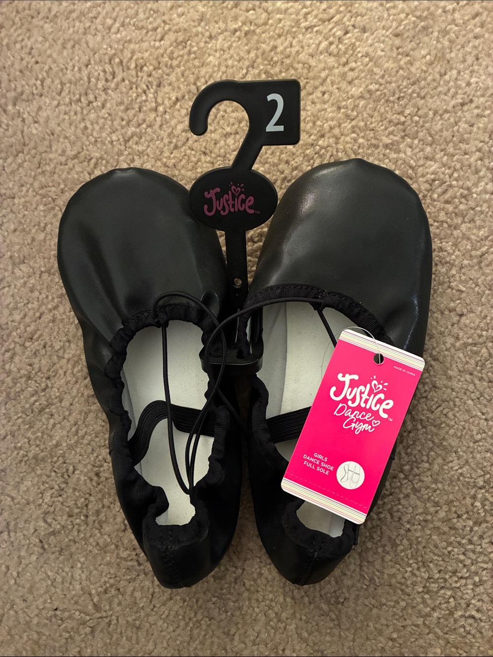 Justice Girls Black Ballet/Dance Shoes - Multiple Toddler & Little Girl Sizes